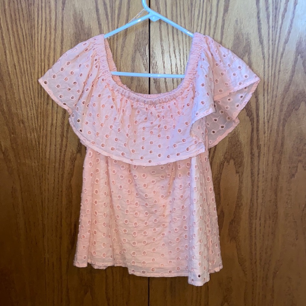 Pink off the shoulder top